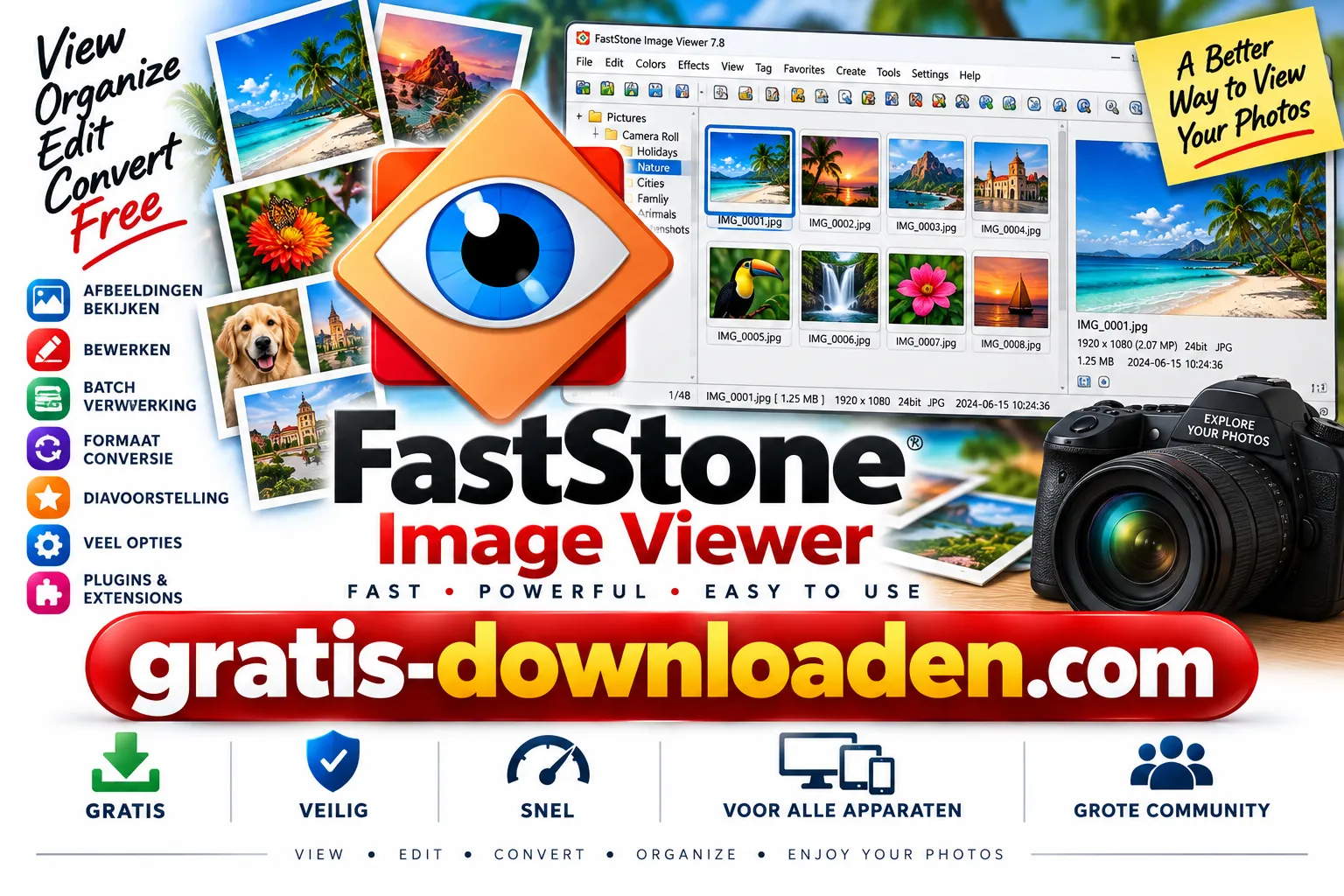 Logo van FastStone Image Viewer, gratis afbeeldingsviewer