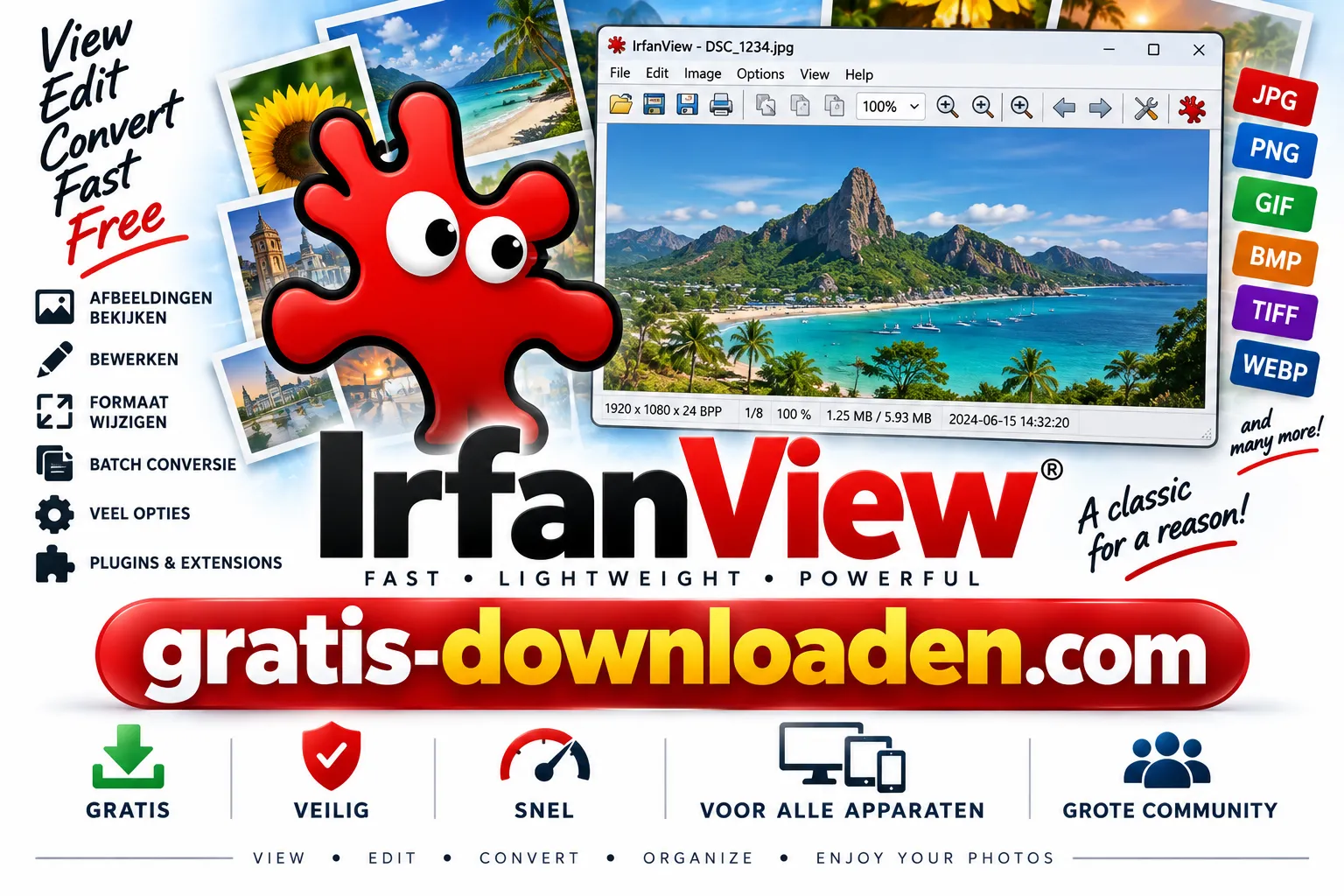 Logo van IrfanView, gratis afbeeldingsviewer
