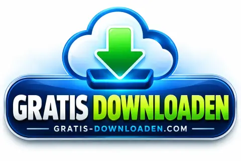 Leonardo AI gratis downloaden: het logo van gratis-downloaden.com met een blauwe wolk met een groene downloadpijl
