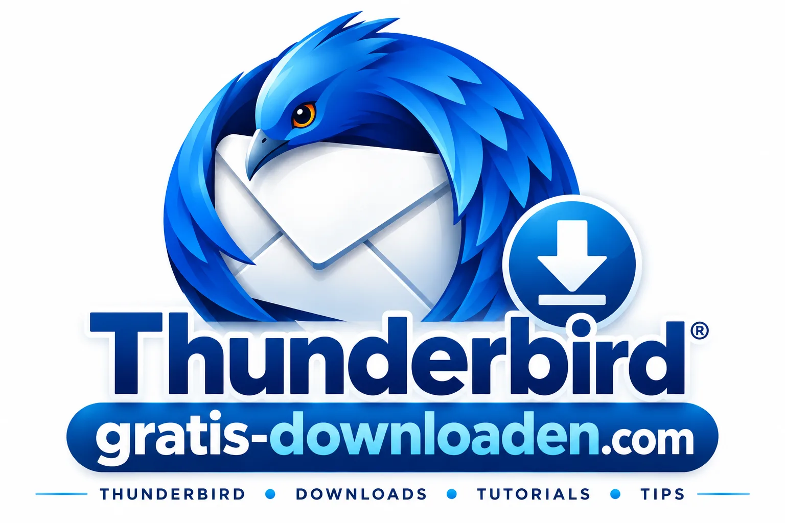 Logo van Thunderbird, gratis e-mailprogramma